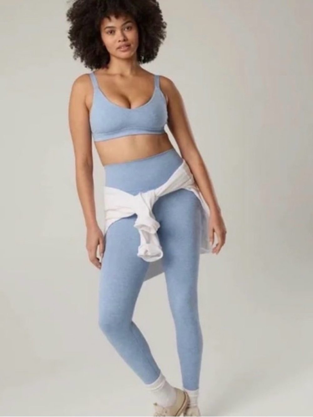 Offline by Aerie Light Blue Seamless Hugger High-Waist Leggings